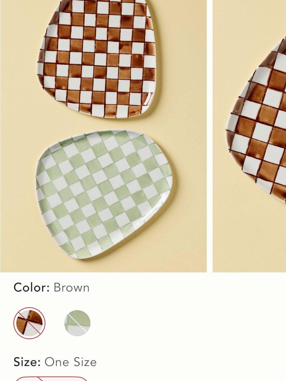 Anthropologie Checkered trinket tray